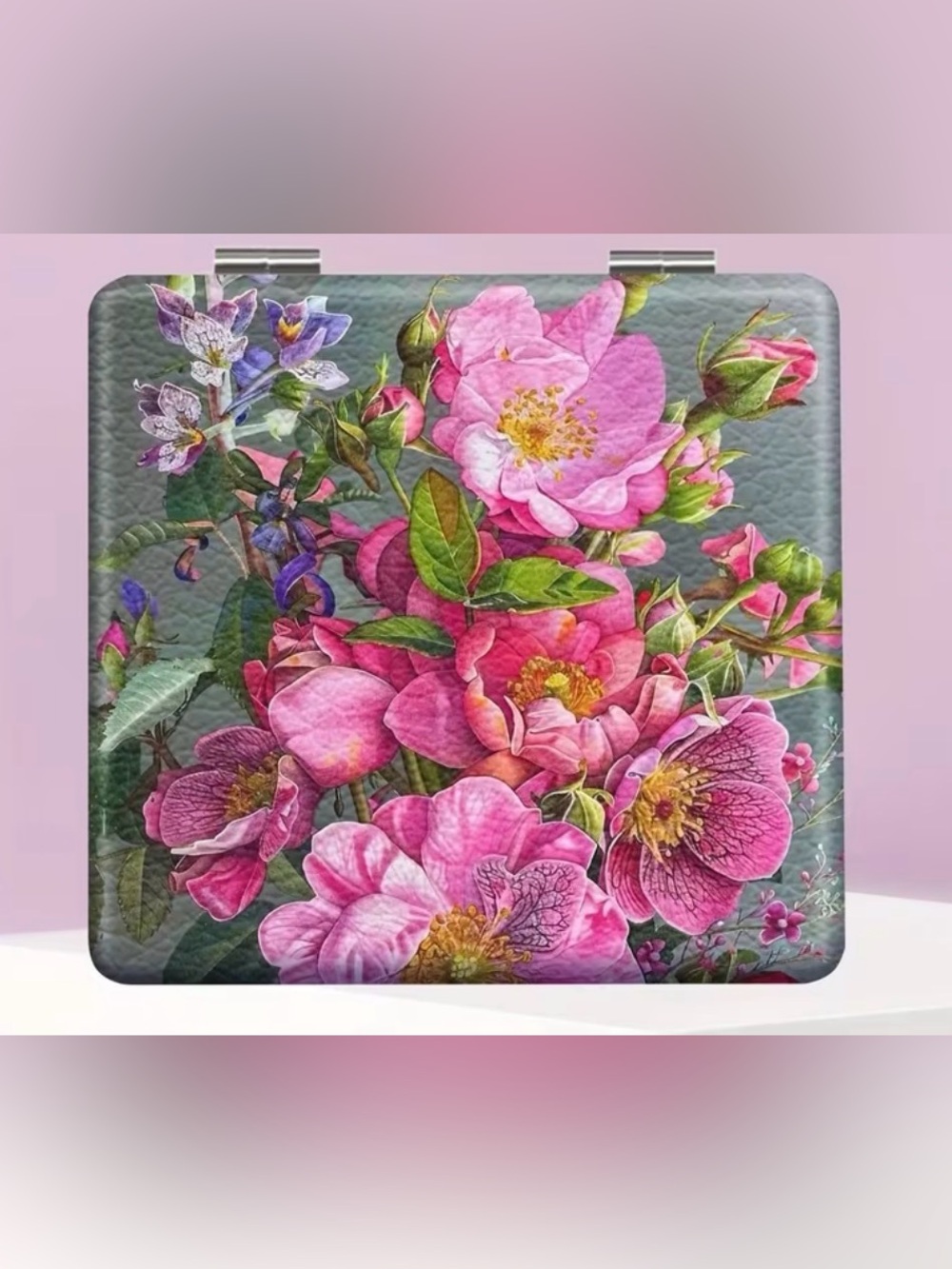 Wild Roses New Folding Small Purse Mirror